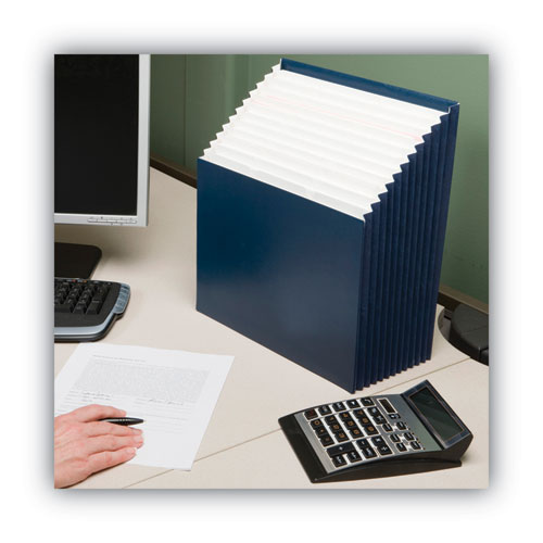 Image of Smead Stadium File, 12 Sections, 1/12-Cut Tabs, Letter Size, Navy