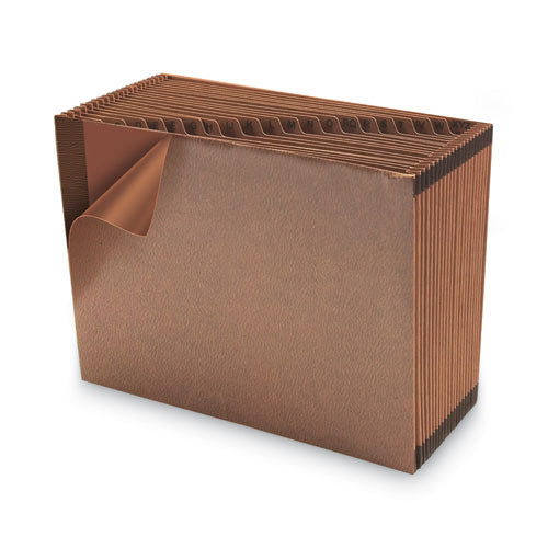 Image of Smead TUFF Expanding Open-Top Stadium File, 21 Sections, 1/21-Cut Tabs, Letter Size, Redrope