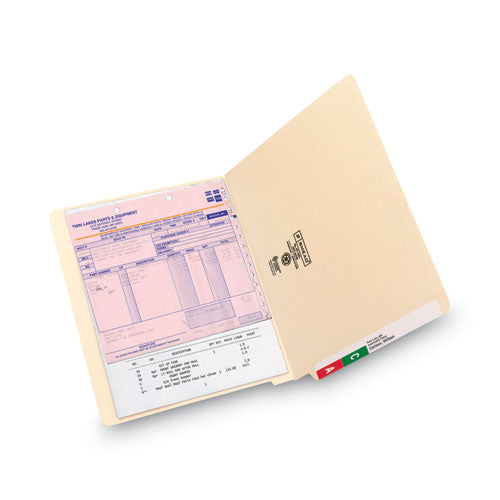 Image of Smead Heavyweight Manila End Tab Folders, 9.5" High Front, Straight 1-Ply Tabs, Letter Size, 0.75" Expansion, Manila, 100/Box