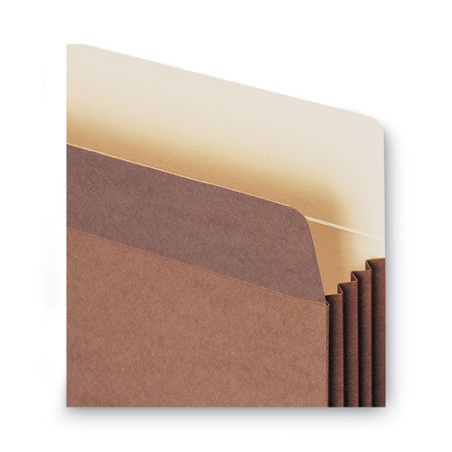 Image of Smead Redrope TUFF Pocket Drop-Front File Pockets with Fully Lined Gussets, 3.5" Expansion, Letter Size, Redrope, 10/Box