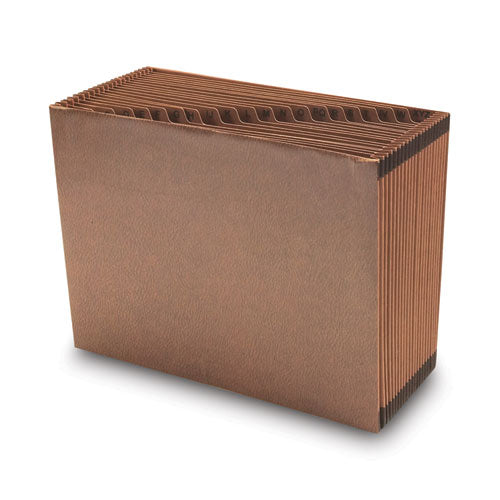 Image of Smead TUFF Expanding Open-Top Stadium File, 21 Sections, 1/21-Cut Tabs, Letter Size, Redrope