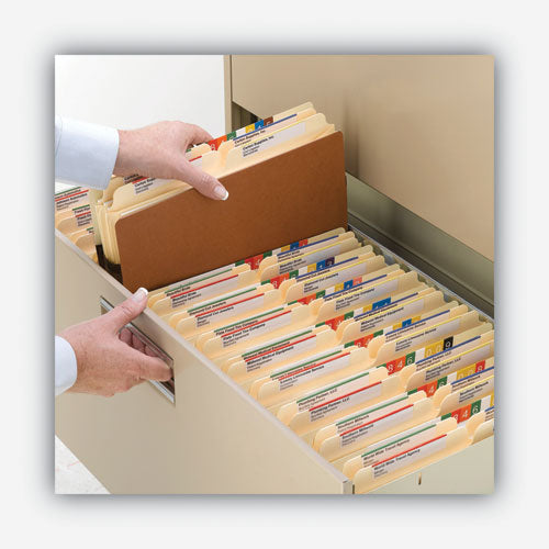 Image of Smead Redrope Drop Front File Pockets, 3.5" Expansion, Letter Size, Redrope, 25/box