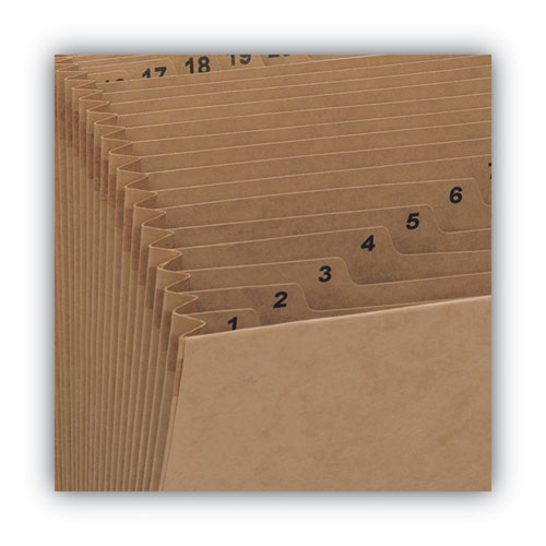 Image of Smead Indexed Expanding Kraft Files, 31 Sections, Elastic Cord Closure, 1/15-Cut Tabs, Letter Size, Kraft