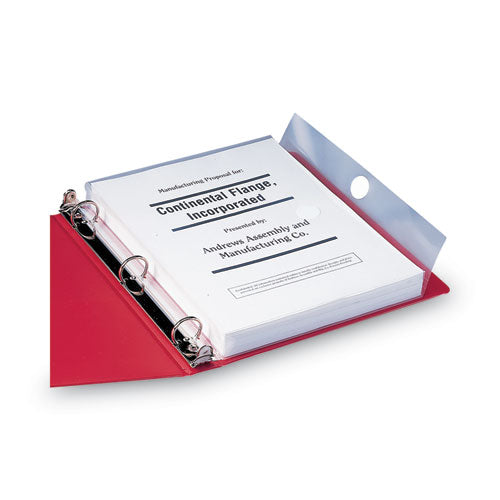 Image of Smead Poly Ring Binder Pockets, 9 X 11.5, Clear, 3/pack