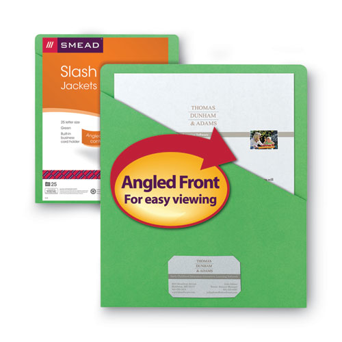 Image of Smead File Jackets, Letter Size, Green, 25/pack