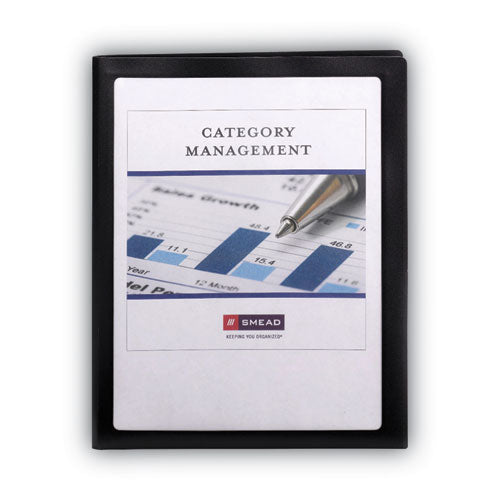 Image of Smead Frame View Poly Two-Pocket Folder, 100-Sheet Capacity, 11 X 8.5, Clear/black, 5/pack