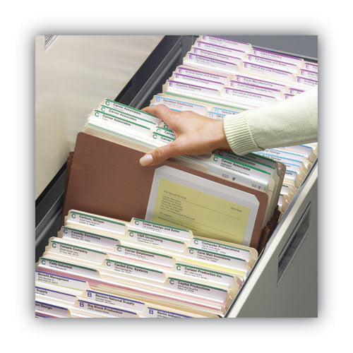 Image of Smead Redrope Drop-Front File Pockets with Fully Lined Gussets, 3.5" Expansion, Legal Size, Redrope, 10/Box