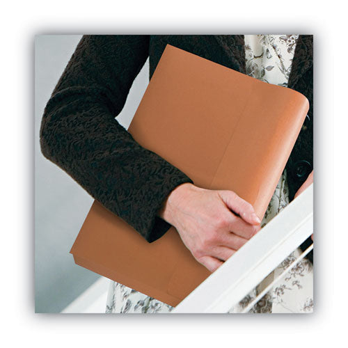 Image of Smead Expanding Wallet with Hook and Loop Closure, 2" Expansion, 1 Section, Hook/Loop Closure, Letter Size, Redrope