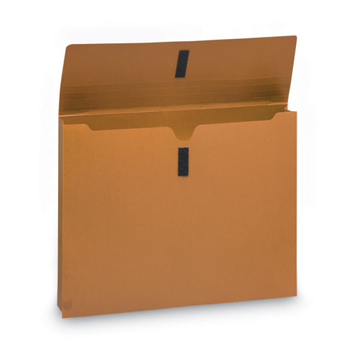 Image of Smead Expanding Wallet with Hook and Loop Closure, 2" Expansion, 1 Section, Hook/Loop Closure, Letter Size, Redrope