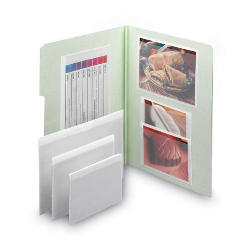 Image of Smead Self-Adhesive Poly Pockets, Top Load, 5.31 x 33.63, Clear, 100/Box