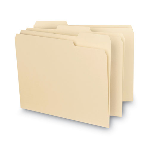 Image of Smead Interior File Folders, 1/3-Cut Tabs: Assorted, Letter Size, 0.75" Expansion, Manila, 100/Box