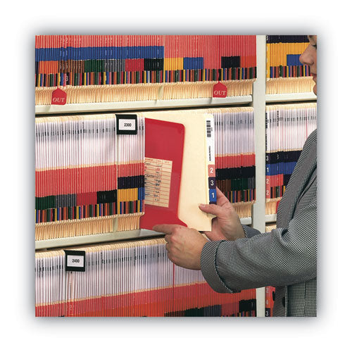 Image of Smead Colored Poly Out Guides With Pockets, 1/3-Cut End Tab, Out, 8.5 X 11, Red, 25/box