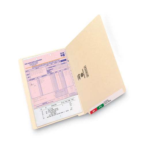 Image of Smead Heavyweight Manila End Tab Folders, 9.5" High Front, Straight Tabs, Legal Size, 0.75" Expansion, Manila, 100/Box