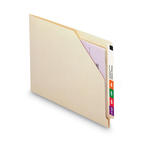 Image of Smead End Tab Jackets With Reinforced Tabs, Straight Tab, Letter Size, 11-Pt Manila, 100/box