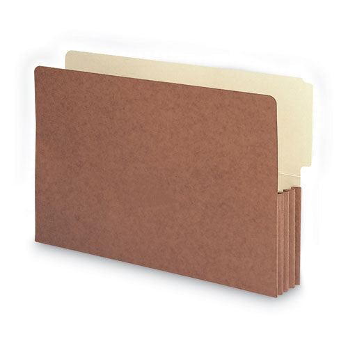 Image of Smead Redrope Drop-Front End Tab File Pockets, 3.5" Expansion, Legal Size, Redrope, 10/box