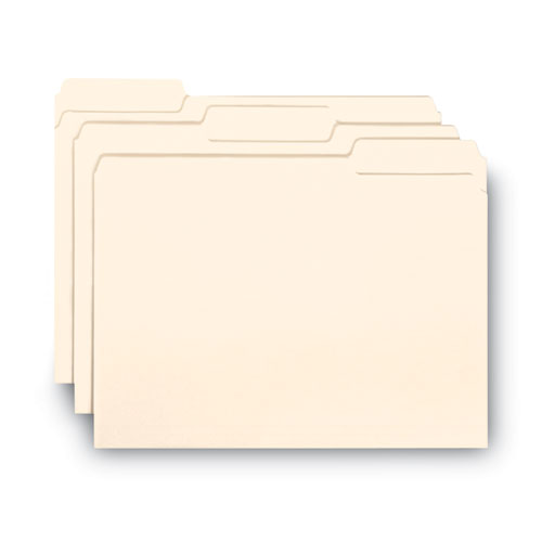 Image of Smead Interior File Folders, 1/3-Cut Tabs: Assorted, Letter Size, 0.75" Expansion, Manila, 100/Box