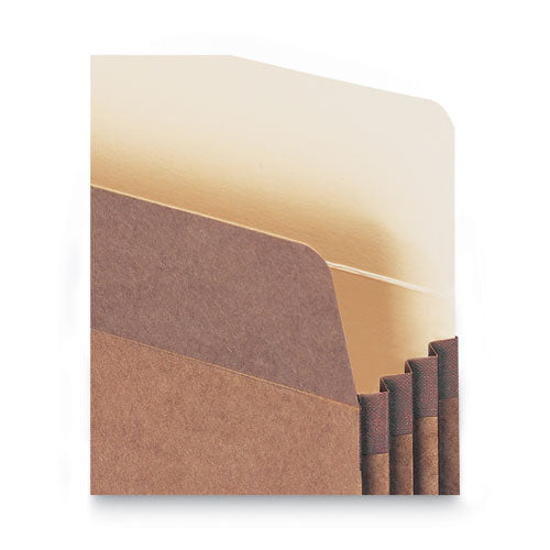 Image of Smead Recycled Top Tab File Pockets, 3.5" Expansion, Letter Size, Redrope, 25/Box