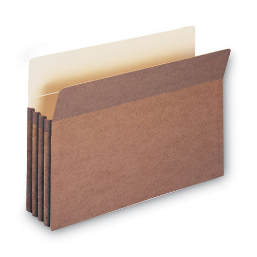 Image of Smead Redrope Drop Front File Pockets, 3.5" Expansion, Legal Size, Redrope, 25/box