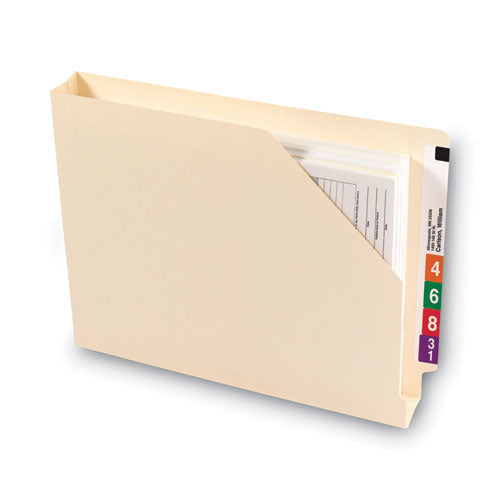 Image of Smead End Tab Jackets With Reinforced Tabs, Straight Tab, Letter Size, 14-Pt Manila, 50/box