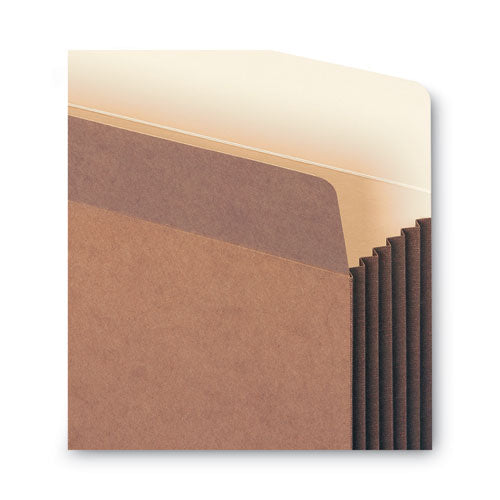 Image of Smead Redrope Drop-Front File Pockets with Fully Lined Gussets, 5.25" Expansion, Legal Size, Redrope, 10/Box