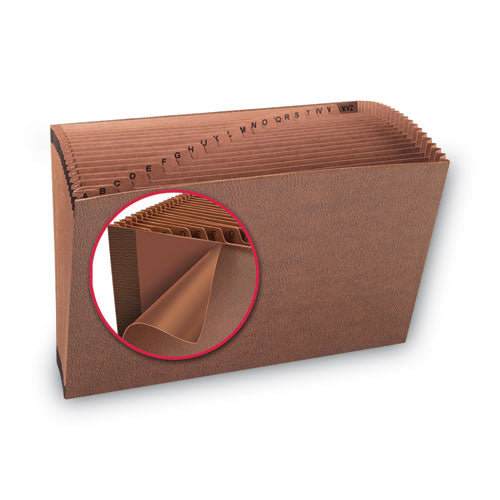 Image of Smead TUFF Expanding Open-Top Stadium File, 21 Sections, 1/21-Cut Tabs, Legal Size, Redrope
