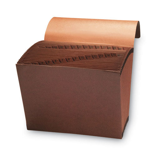 Image of Smead TUFF Expanding Wallet, 31 Sections, Elastic Cord Closure, 1/15-Cut Tabs, Letter Size, Redrope