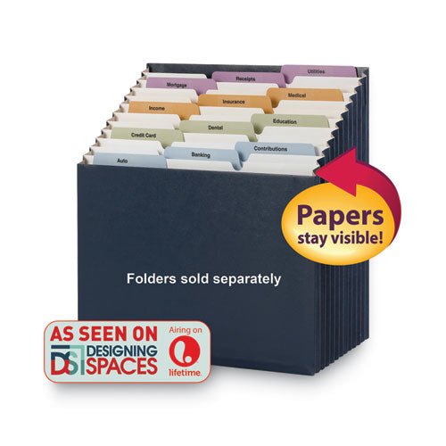 Image of Smead Stadium File, 12 Sections, 1/12-Cut Tabs, Letter Size, Navy
