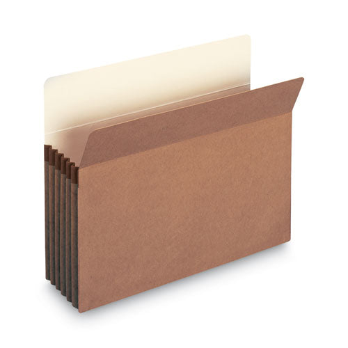 Image of Smead Recycled Top Tab File Pockets, 5.25" Expansion, Letter Size, Redrope, 10/Box