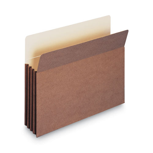 Image of Smead Redrope TUFF Pocket Drop-Front File Pockets with Fully Lined Gussets, 3.5" Expansion, Letter Size, Redrope, 10/Box