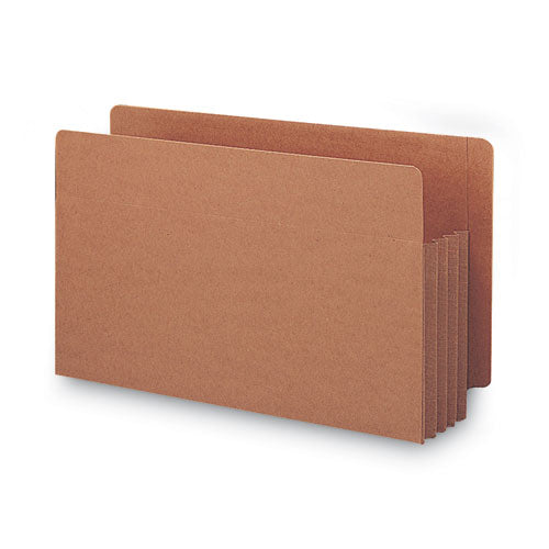 Image of Smead Heavy-Duty Redrope End Tab Tuff Pockets, 3.5" Expansion, Legal Size, Redrope, 10/box
