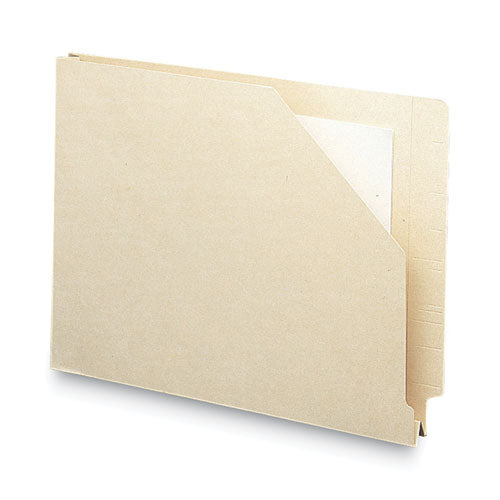 Image of Smead End Tab Jackets With Reinforced Tabs, Straight Tab, Letter Size, 14-Pt Manila, 50/box