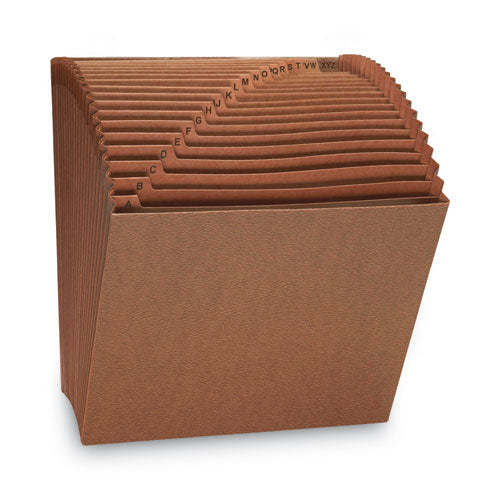 Image of Smead TUFF Expanding Open-Top Stadium File, 21 Sections, 1/21-Cut Tabs, Letter Size, Redrope
