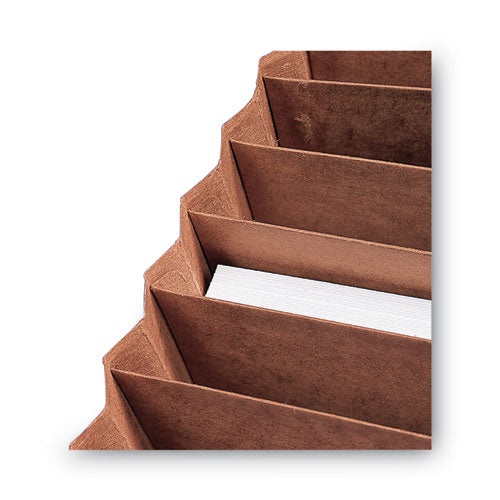 Image of Smead TUFF Expanding Open-Top Stadium File, 21 Sections, 1/21-Cut Tabs, Letter Size, Redrope