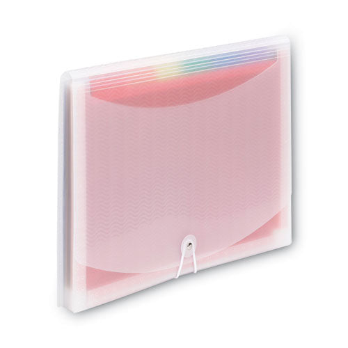 Image of Smead ColorVue Expanding File, 13 Sections, Cord/Hook Closure, 1/6-Cut Tabs, Letter Size, Randomly Assorted Colors