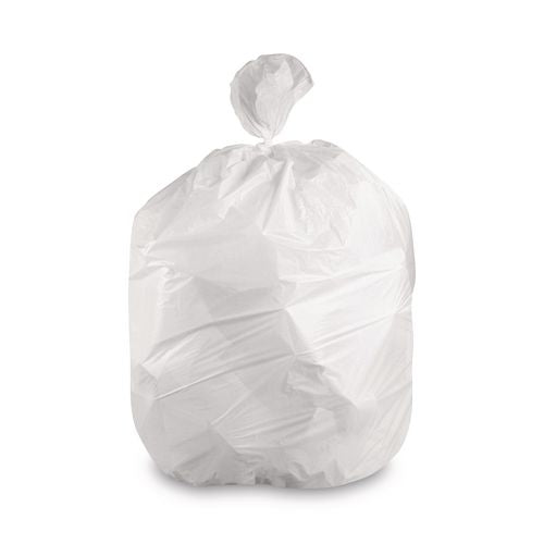 Image of Heritage Linear Low-Density Can Liners, 35 gal, 1.4 mil, 33" x 45", White, Flat Pack, 200/Carton