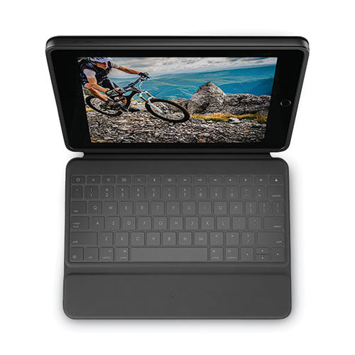 Image of Logitech® Rugged Folio Keyboard Case for iPad 7th/8th Gen, Gray