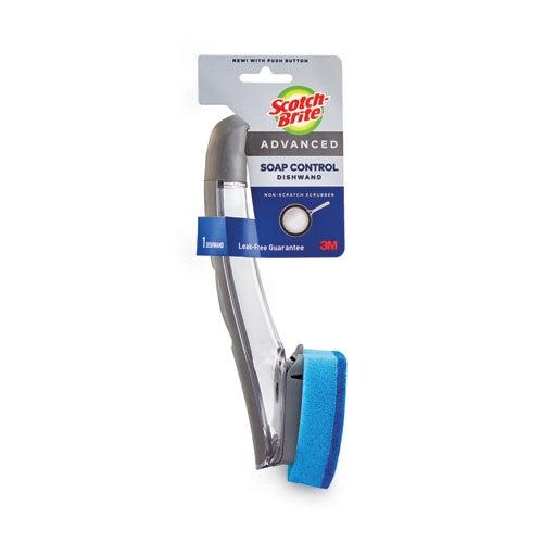 Image of Scotch-Brite Advanced Soap Control Non-Scratch Dishwand, 4 X 11.25, Blue