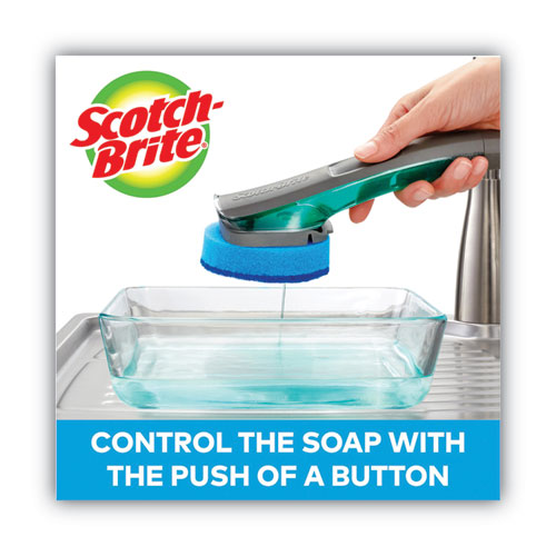 Image of Scotch-Brite Advanced Soap Control Non-Scratch Dishwand, 4 X 11.25, Blue