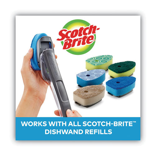 Image of Scotch-Brite Advanced Soap Control Non-Scratch Dishwand, 4 X 11.25, Blue