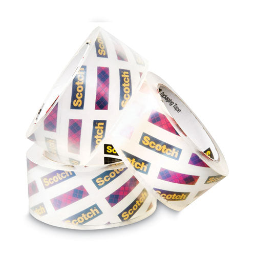 Image of Scotch® Box Lock Shipping Packaging Tape, 3" Core, 1.88" X 54.6 Yds, Clear, 3/pack