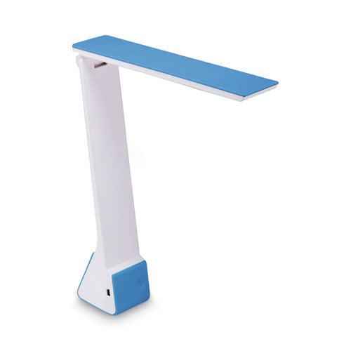 Image of Bostitch® Konnect Rechargeable Folding LED Desk Lamp, 2.52w x 2.13d x 11.02h, Gray/Blue