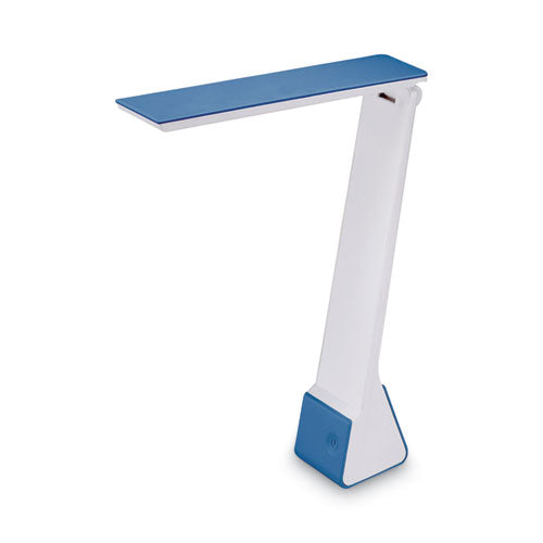 Image of Bostitch® Konnect Rechargeable Folding LED Desk Lamp, 2.52w x 2.13d x 11.02h, Gray/Blue