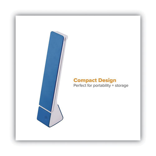 Image of Bostitch® Konnect Rechargeable Folding LED Desk Lamp, 2.52w x 2.13d x 11.02h, Gray/Blue