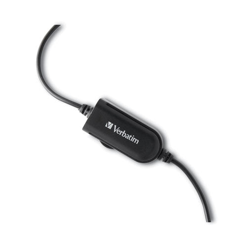 Image of Verbatim® Mono Headset with Microphone and In-Line Remote, Black