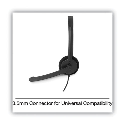 Image of Verbatim® Mono Headset with Microphone and In-Line Remote, Black