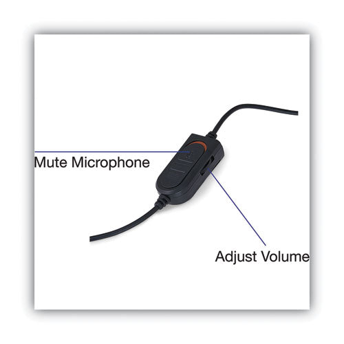 Image of Verbatim® Mono Headset with Microphone and In-Line Remote, Black