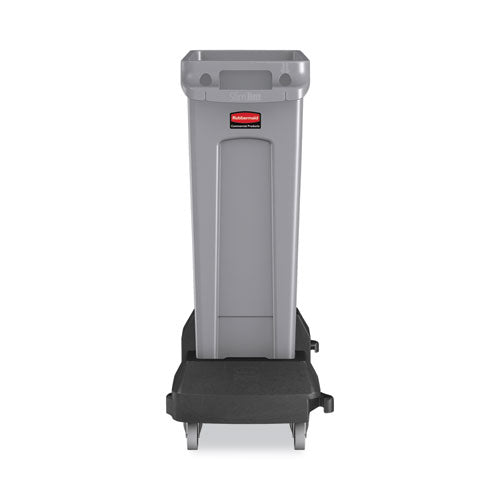 Image of Rubbermaid® Commercial Slim Jim Resin Trainable Dolly, 120 lb Capacity, 23.86 x 14.71 x 8.36, Black