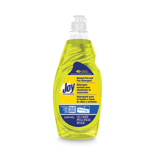 Image of Joy® Dishwashing Liquid, Lemon Scent, 38 oz Bottle, 8/Carton