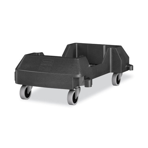 Image of Rubbermaid® Commercial Slim Jim Resin Trainable Dolly, 120 lb Capacity, 23.86 x 14.71 x 8.36, Black