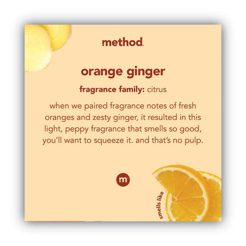 Image of Method® Foaming Hand Wash, Orange Ginger Scent, 10 oz, 6/Carton